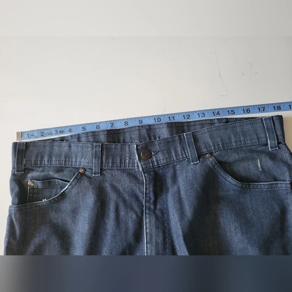 Vntg Levi's With A Skosh More Room Blac Tab Pants Blue W 36